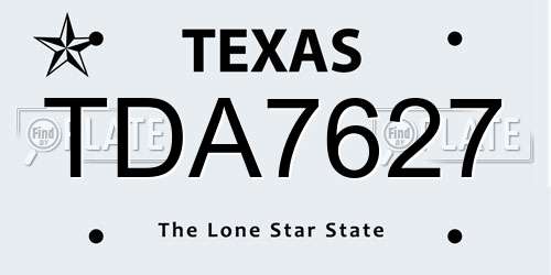 TDA7627 Texas License Plate