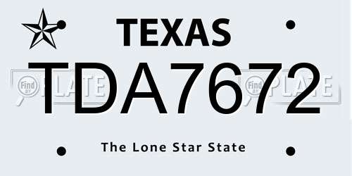 TDA7672 Texas License Plate