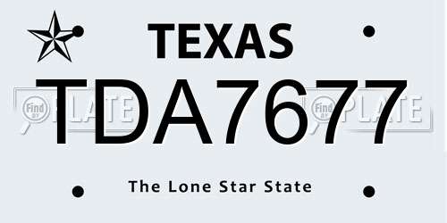 TDA7677 Texas License Plate