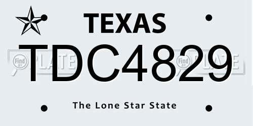 TDC4829 Texas License Plate