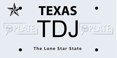 TDJ Texas License Plate