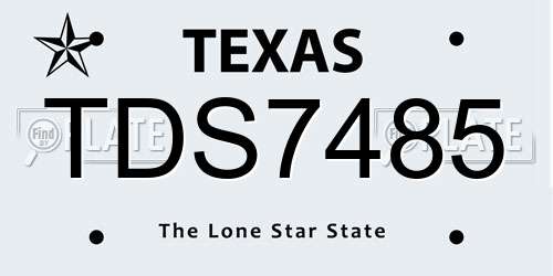 TDS7485 Texas License Plate