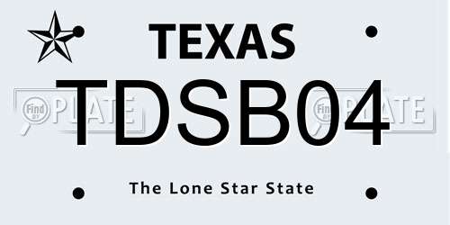 TDSB04 Texas License Plate