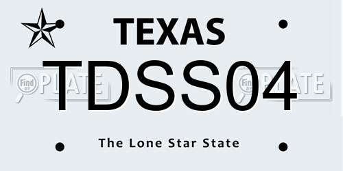 TDSS04 Texas License Plate