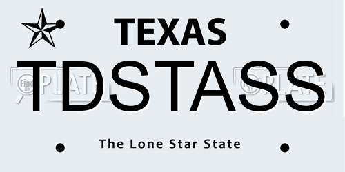 TDSTASS Texas License Plate