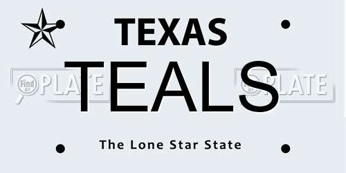TEALS Texas License Plate