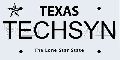 TECHSYN Texas License Plate