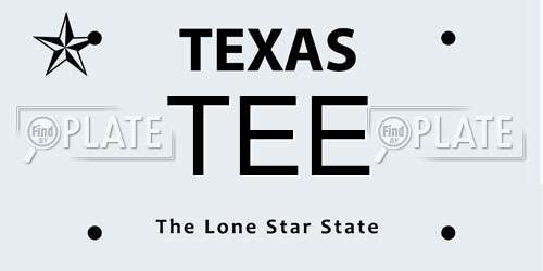 TEE Texas License Plate