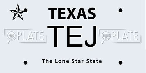 TEJ Texas License Plate