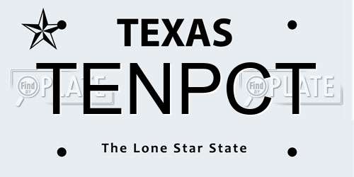TENPCT Texas License Plate