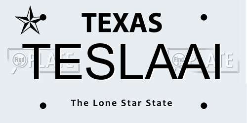 TESLAAI Texas License Plate
