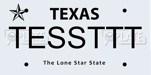 TESSTTT Texas License Plate