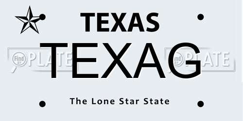 TEXAG Texas License Plate