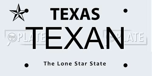TEXAN Texas License Plate