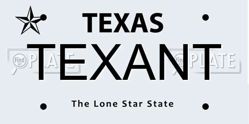 TEXANT Texas License Plate