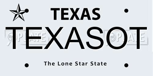 TEXASOT Texas License Plate
