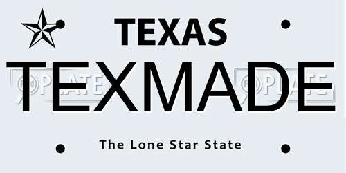 TEXMADE Texas License Plate