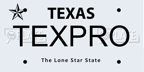TEXPRO Texas License Plate