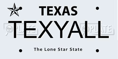 TEXYALL Texas License Plate