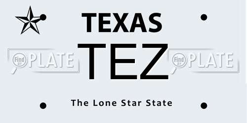 TEZ Texas License Plate