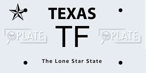 TF Texas License Plate