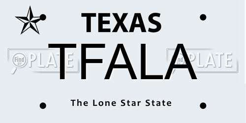 TFALA Texas License Plate