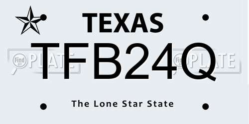 TFB24Q Texas License Plate