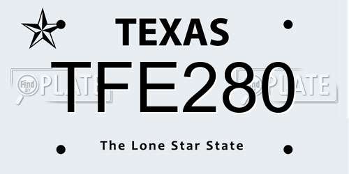 TFE280 Texas License Plate