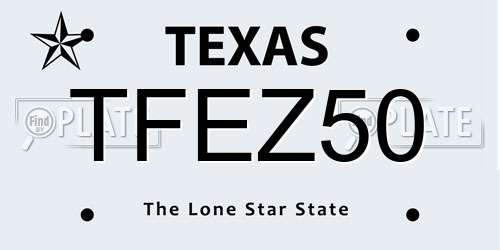 TFEZ50 Texas License Plate