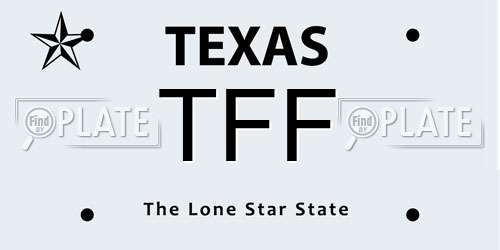 TFF Texas License Plate
