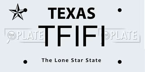 TFIFI Texas License Plate