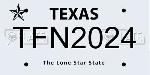 TFN2024 Texas License Plate