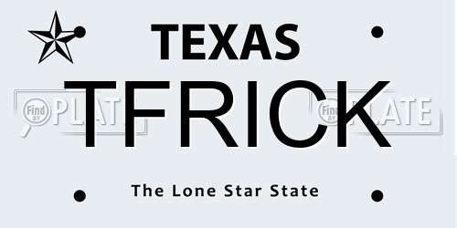 TFRICK Texas License Plate
