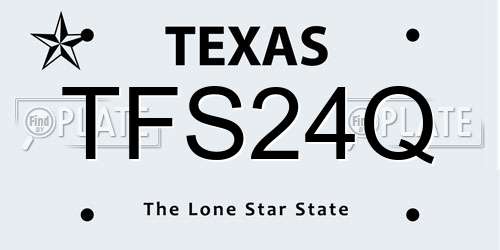 TFS24Q Texas License Plate