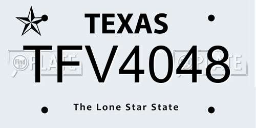 TFV4048 Texas License Plate
