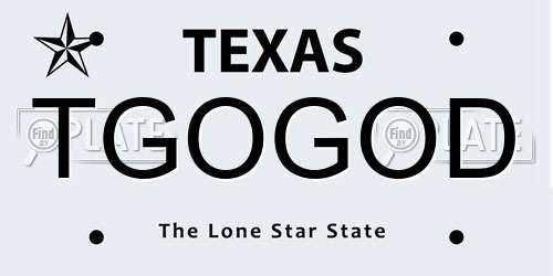 TGOGOD Texas License Plate