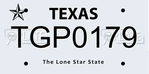 TGP0179 Texas License Plate