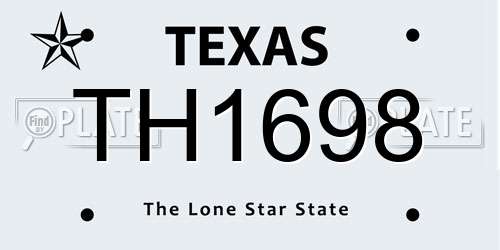 TH1698 Texas License Plate