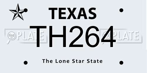 TH264 Texas License Plate