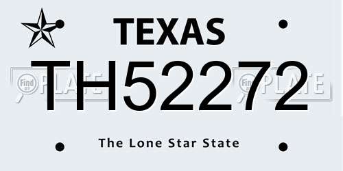 TH52272 Texas License Plate