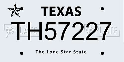 TH57227 Texas License Plate