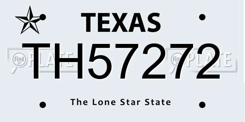 TH57272 Texas License Plate