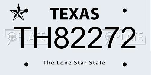 TH82272 Texas License Plate