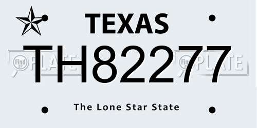 TH82277 Texas License Plate