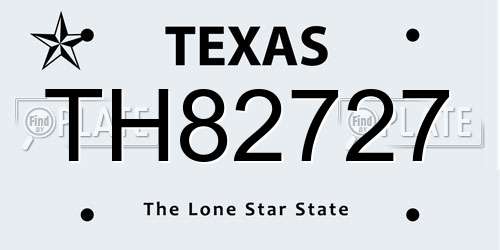 TH82727 Texas License Plate