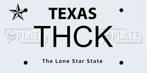THCK Texas License Plate