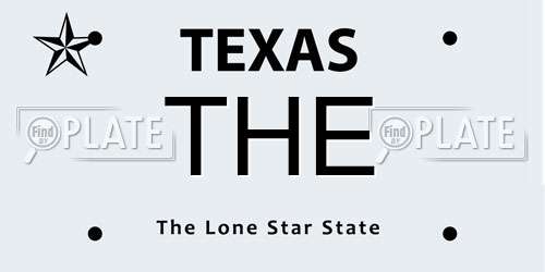 THE Texas License Plate
