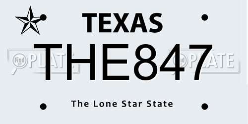 THE847 Texas License Plate