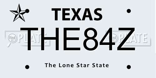 THE84Z Texas License Plate