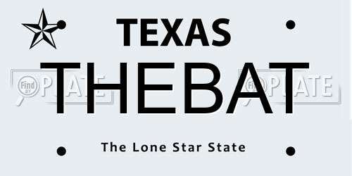 THEBAT Texas License Plate